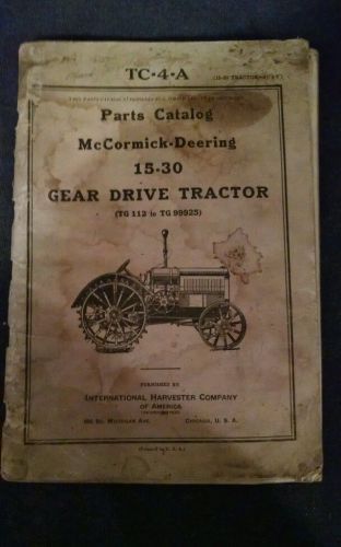 Vintage McCormick-Deering Parts catalog