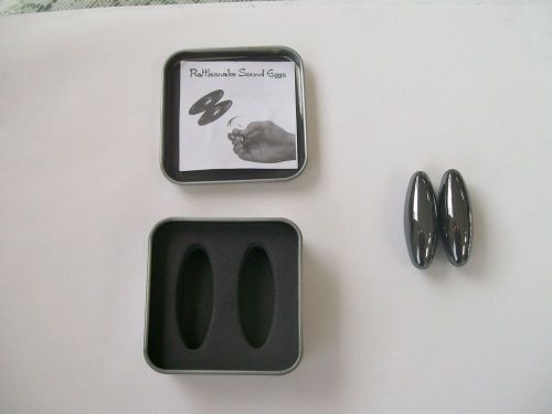 Two Neodymium N42 Rare Earth Magnet 1.5 cm X 4.5 cm Egg shape Black Nickel Plate