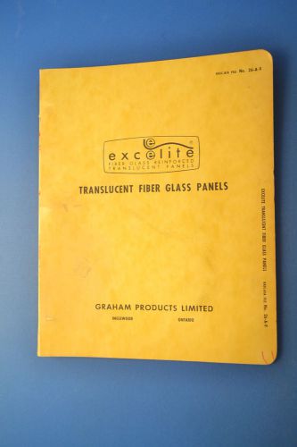 Vintage excelite fiber glass reinforced translucent panels catalog lot (jrw #094 for sale