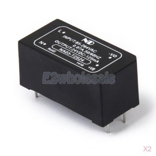 2x Isolated Power Module AC/DC-DC Converter In AC85-264V / DC100-370V Out DC24V