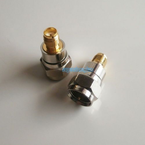 10Pcs F male plug to SMA female jack center RF coaxial adapter connector