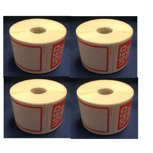 Tire label - used tire 4 roll of 250 stickers 6&#034; x 2.5&#034; total 1000 stickes for sale
