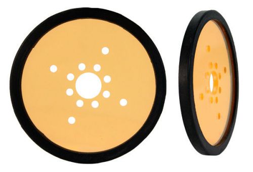 Pair of 4&#034; Diameter Precision Disk Wheels - Transparent Orange (595737)