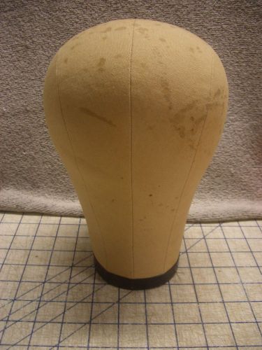 Vintage Wig Head Millinery Buckrum Pinnable Cloth Mannequin Block Hat Maker Form