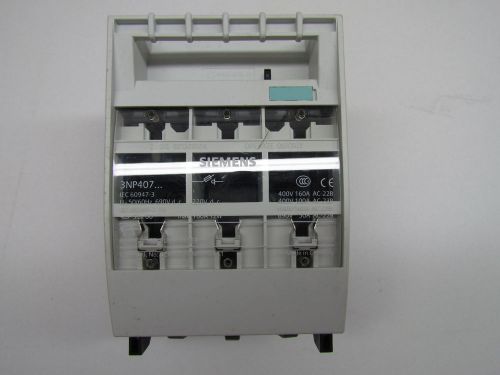 Siemens 3np4076-1ce01  fuse switch disconnect. 160a/60mm flat conn. for sale