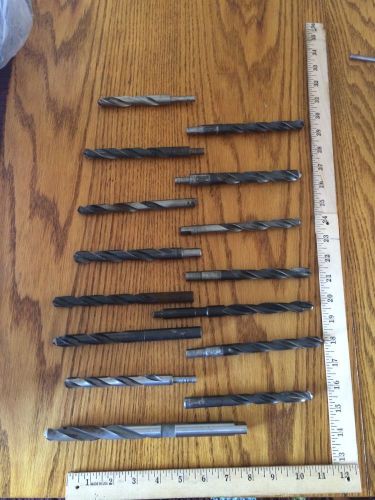 Machinist tool lot 15 large drill bits hss lot #6 for sale