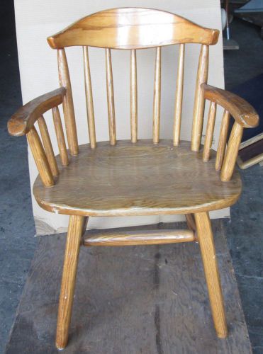 70 WOODEN SPINDLEBACK CHAIRS w/ ARMS - OAK CAFE RESTAURANT