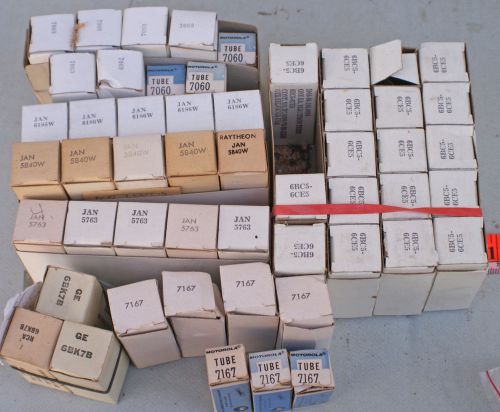 56+/-  new in military boxs vacuum tubes 7060 6BC5/6CE5 5763 6186 5840 7187 +