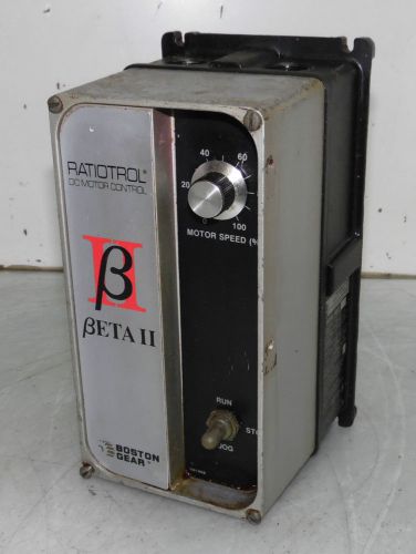 Boston Gear RatioTrol DC Motor Control, RBA2, Beta II, 2 HP, Used, WARRANTY