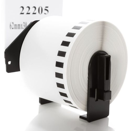 10 x rolls -  62mm continuous dk22205 compatible labels for brother ql 550 560 for sale