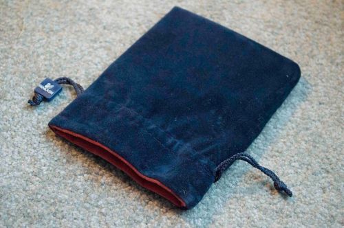Swarovski blue velvet drawstring satchel (Set of 4)