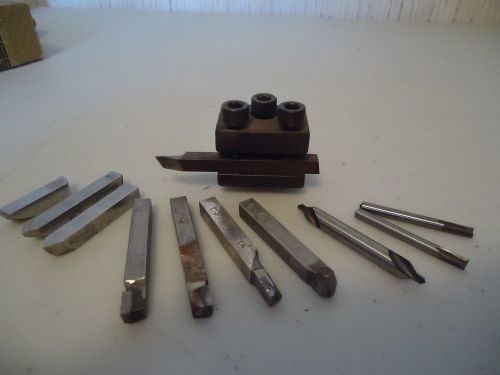 Tool Holding Block For Unimat Mini-Lathe With Misc. Bits