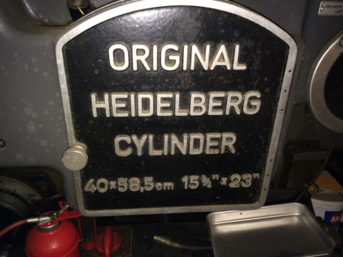 Original Heidelberg Cylinder Press 15-3/4&#034; x 23&#034; (Working / Powered)