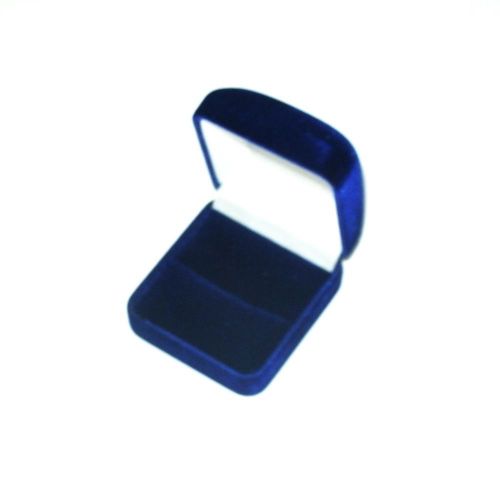 12 Large Blue Velvet Ring Jewelry Display Gift Boxes 2&#034; x 2 1/4&#034; x 1 1/4&#034;.H