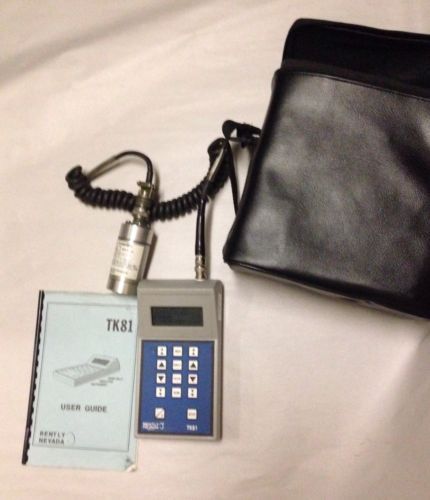 BENTLY NEVADA TK81 Tunable Filter/Vibration Meter COMPLETE w/ Seismoprobe