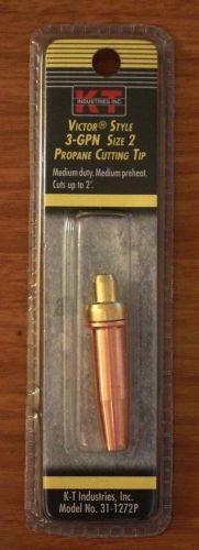 KT INDUSTRIES/MED. DUTY/VICTOR STYLE 3-GPN SIZE 2/PROPANE CUTTING TIP/BRAND NEW!