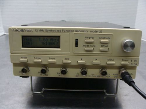 Wavetek 12 mhz synthesized function / signal generator model 23 - guaranteed! for sale