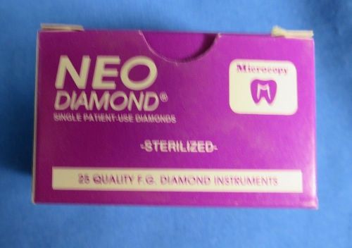 Box of 25 Microcopy NeoDiamond FG Instruments, Ball tip #0123C