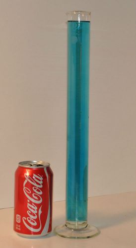 Vintage PYREX Glass 350mL Scientific Lab Flask 15&#034; Tall Beaker Cylinder Spout