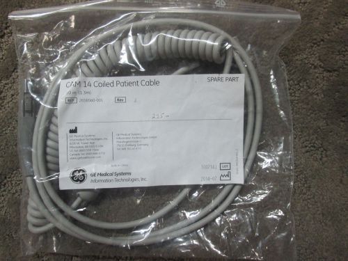 GE CAM 14 Coiled Patient Cable  REF 2016560-001 veterinarian