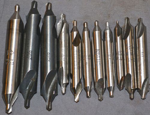 Mixed Lot of Eleven (11) Double End Center Drill Bits High Speed Cogsdill +