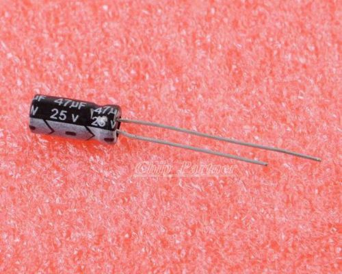 5pcs 47uf 25v  radial electrolytic capacitor for sale
