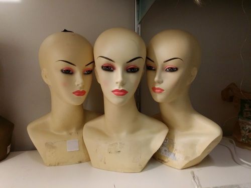 Sale Mannequin Plastic Head For Hat Wig Display.  Used. NLB