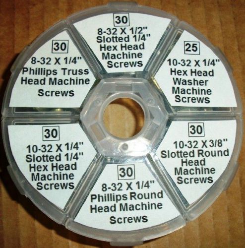 175 PIECE ASSORTED SLOTS AND VARIOUS HEADS MACHINE SCREW SET