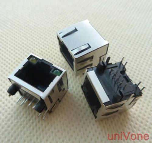 Rj45 connector,single port pcb modular jack,shielded,with led,side entry,10pcs for sale