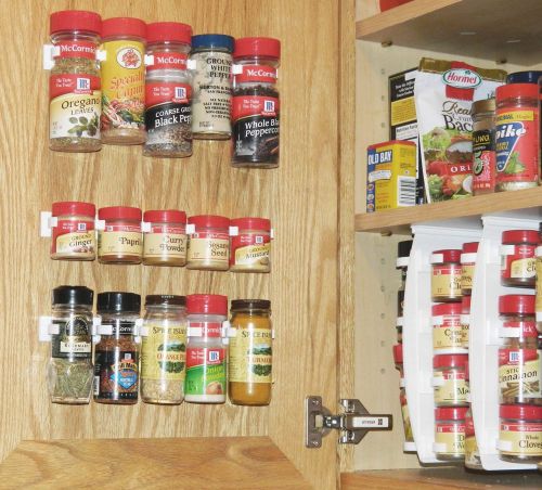 Shelving rack cabinet door clips spices sauces condiments jams kitchen orderly for sale