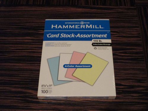 Hammermill CARDSTOCK (Card Stock) 110 lb Assorted Colors - 100 pack