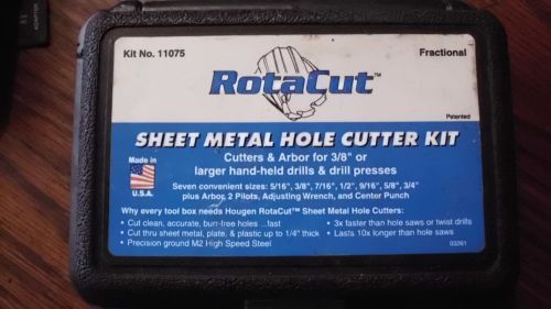 Hougen Rotacut Sheet Metal Hole Cutters Small Diameter Kit 11075