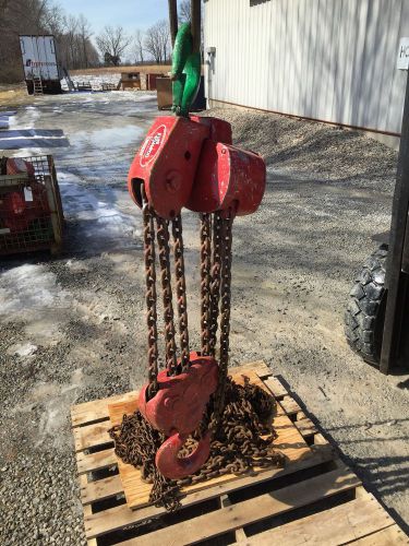 Coffing manual 10 ton chain hoist 25&#039; lift for sale