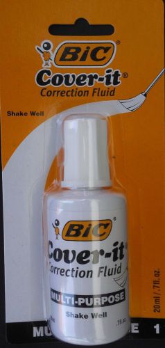 Bic Cover-it WHITE OUT CORRECTION FLUID 20 mL  1 Bottle/Pack