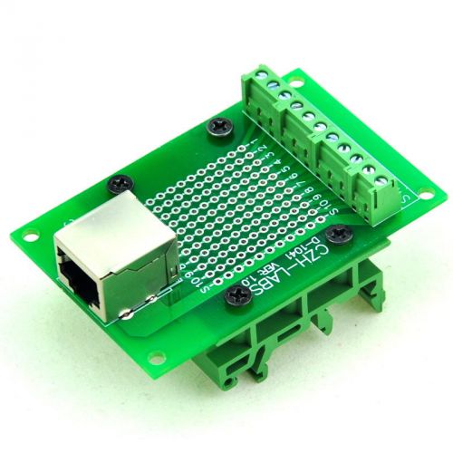Rj50 10p10c interface module with simple din rail mounting feet,right angle jack for sale