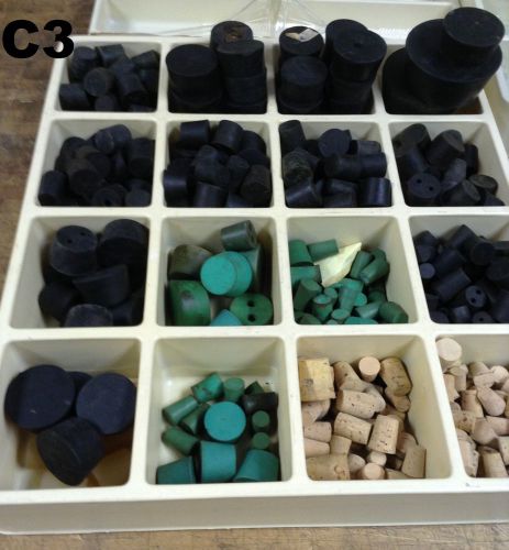 Grab Box of Approx.300 Rubber &amp; Cork Stoppers- Various Sizes