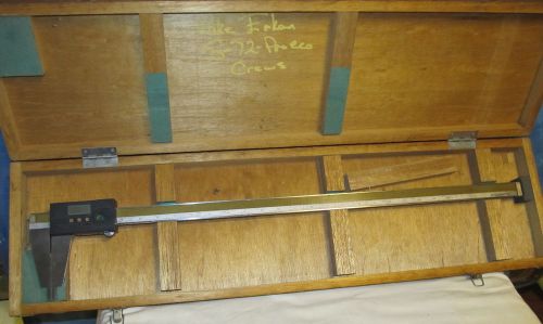 Vintage mitutoyo digimatic 24&#034; electronic caliper 550-225 w/wood box j958 for sale