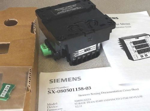 NEW SIEMENS 9200T Power Meter 92-TRAN w/ install.guide options card AOAOR,no RMD