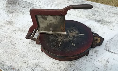 Antique Cheese Cutter Slicer c1900 Cast Iron Cheesemonger Calculator