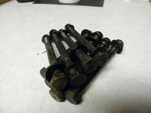 (8) Hex Head Bolts 9/16-12 x 4&#034; Grade 8  Black Cap Screw with Nuts &amp; Washes