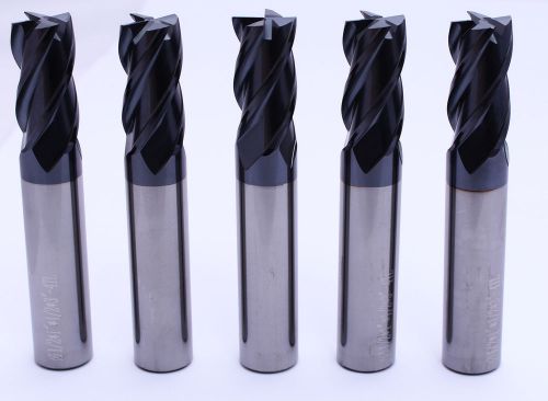 Carbide endmill 1/2 .500 | tiain coated | 4 flute center cutting 5 pcs for sale