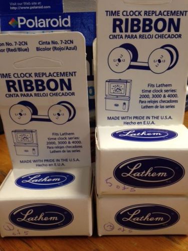 Lathem time clock replacement ribbon red/black cartridges 2000, 3000, 4000 *new* for sale
