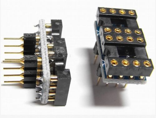 2 pcs new dip to dip dual to mono opamp pcb adapter opa627bp for sale