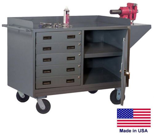 CABINET CART Portable - Commercial - Cabinet &amp; 5 Drawers - 38H x 60W x 24D