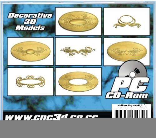 70+ decorative 3d cnc relief models in stl dxf eps (new) factory sealed cd-rom - for sale