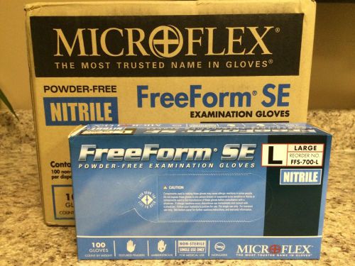 1000 gloves (1 case) microflex freeform ec medical  nitrile # ffe-775 large for sale