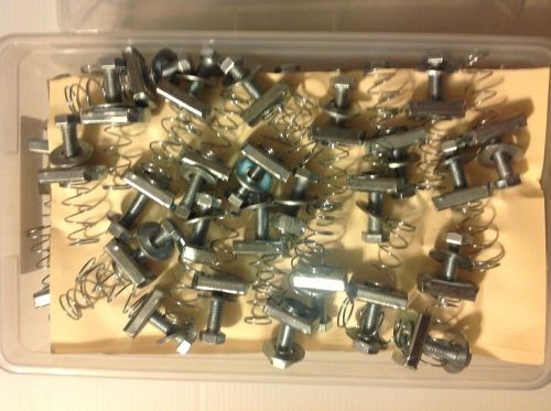 Lot of 200 3/8&#034; unistrut spring nuts with 3/8&#034;x1-1/4&#034; bolt &amp; 1&#034;x 3/8&#034; washer for sale