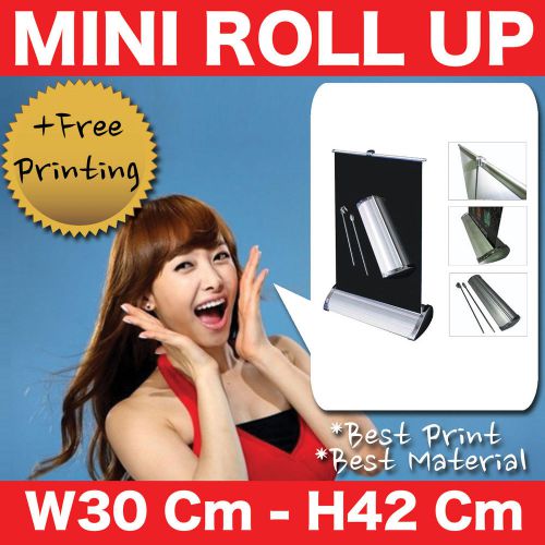 Roll up mini retractable banner stand 30cm x 42cm + free print !!! for sale