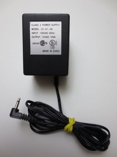 Class 2 Power Supply Adapter Charger Model LY-41-06 , 12VAC 12VA (A486)