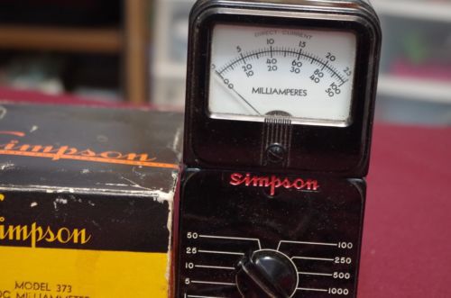 Simpson 373 Analog DC Milliammeter
